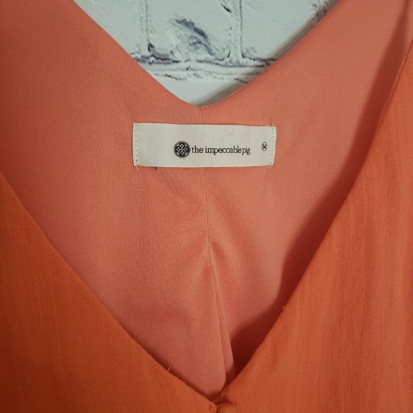 The Impeccable Pig Coral Swing Dress - Picture 3 of 3